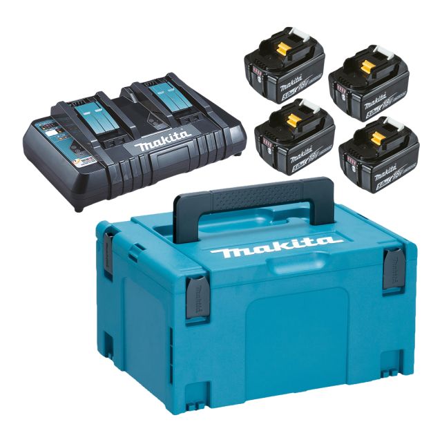 Batteripakke Makita 4XBL1850B+DC18RD