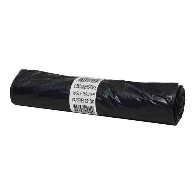 Containersæk sort - 180 liter