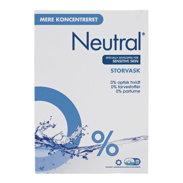 Neutral Storvask, vaskepulver 4x1.275 g