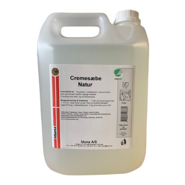 Svanemærket Cremesæbe Natur - 2x5 liter