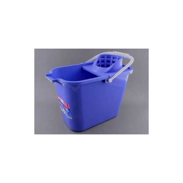 Mery mop spand 14 liter m.rist - blå