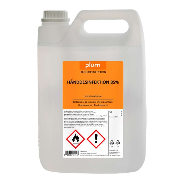 Plum Hånddesinfektion 85% flydende, 5 L 