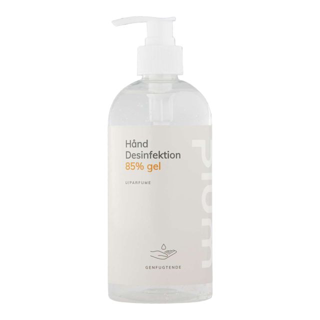 Hånddesinfektion 85% gel - 500ml m/pumpe