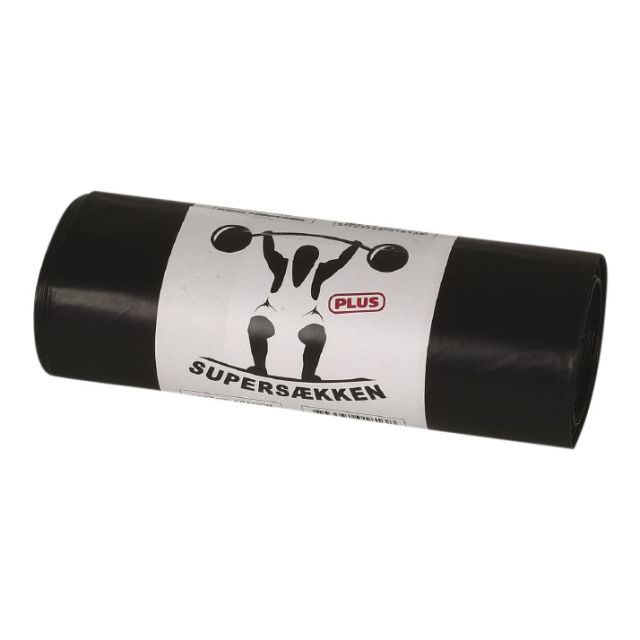 Affaldssæk sort, 120 L - 35 my - 18 rl 