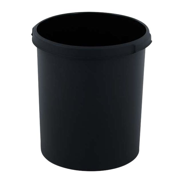 Affaldsspand, rund, 30 L - sort