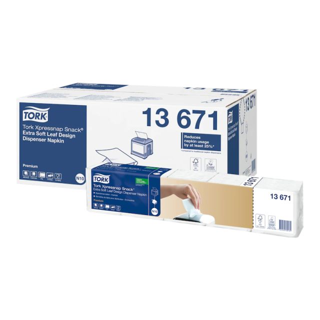 Læs mere om Tork Xpressnap Snack Extra Soft Serviet Tork Xpressnap Snack Extra Soft Serviet