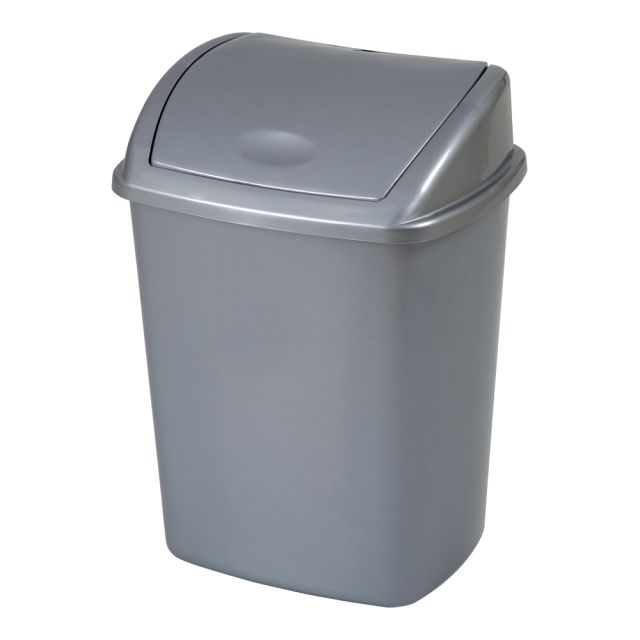 Læs mere om Affaldsspand med vippelåg - 26 L - grå Affaldsspand med vippelåg - 26 L - grå