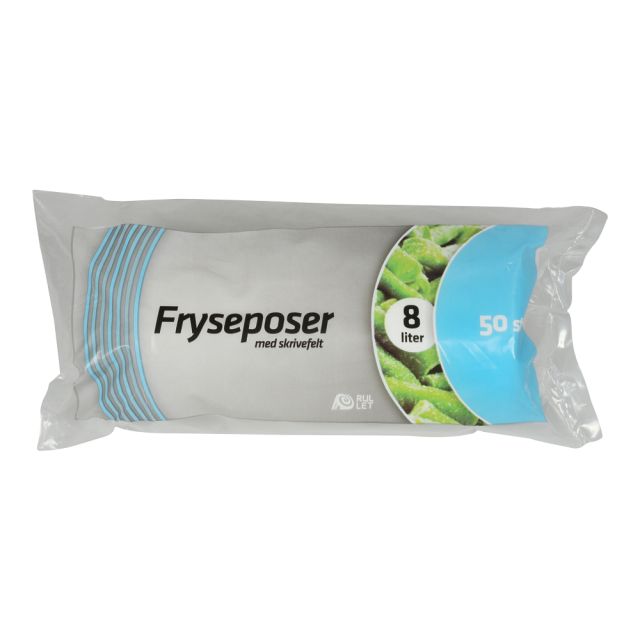 Fryseposer 8 liter - 50 stk - 24 ruller