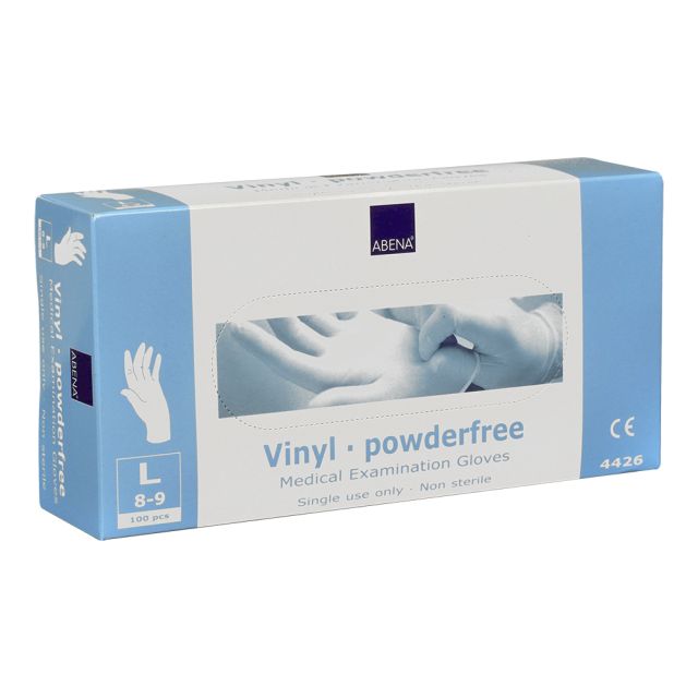 Vinylhandske u.pudder, large - 100 stk