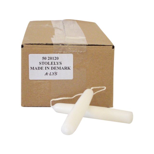 Læs mere om Stolelys 20 x120 mm - 48 stk, paraffin Stolelys 20 x120 mm - 48 stk, paraffin