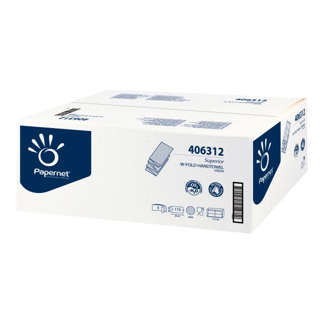 Håndklædeark W-fold, 22x8 cm - 2300 ark