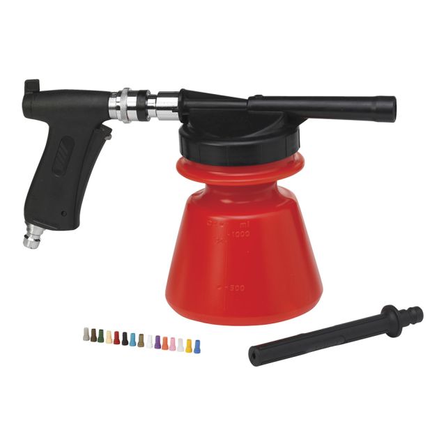 Skumsprøjte rød inkl strålerør 1,4 liter