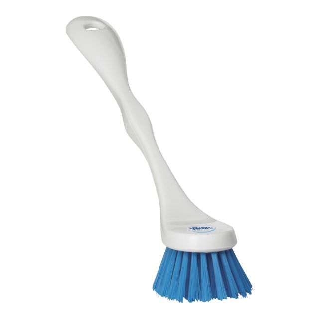 Opvaskebørste - blød - hvid med blå hår