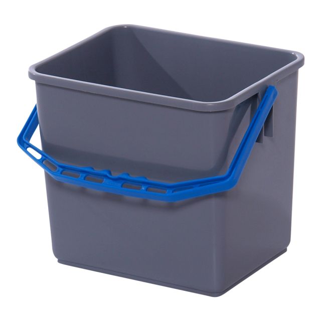 Spand 6 liter - grå m/blå hank