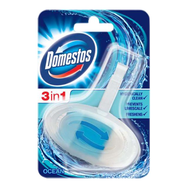 WC frisker, Domestos 3-i-1 blå 12 stk