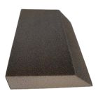 Slibemåtte grå m/skrå kant 125x90x25mm 